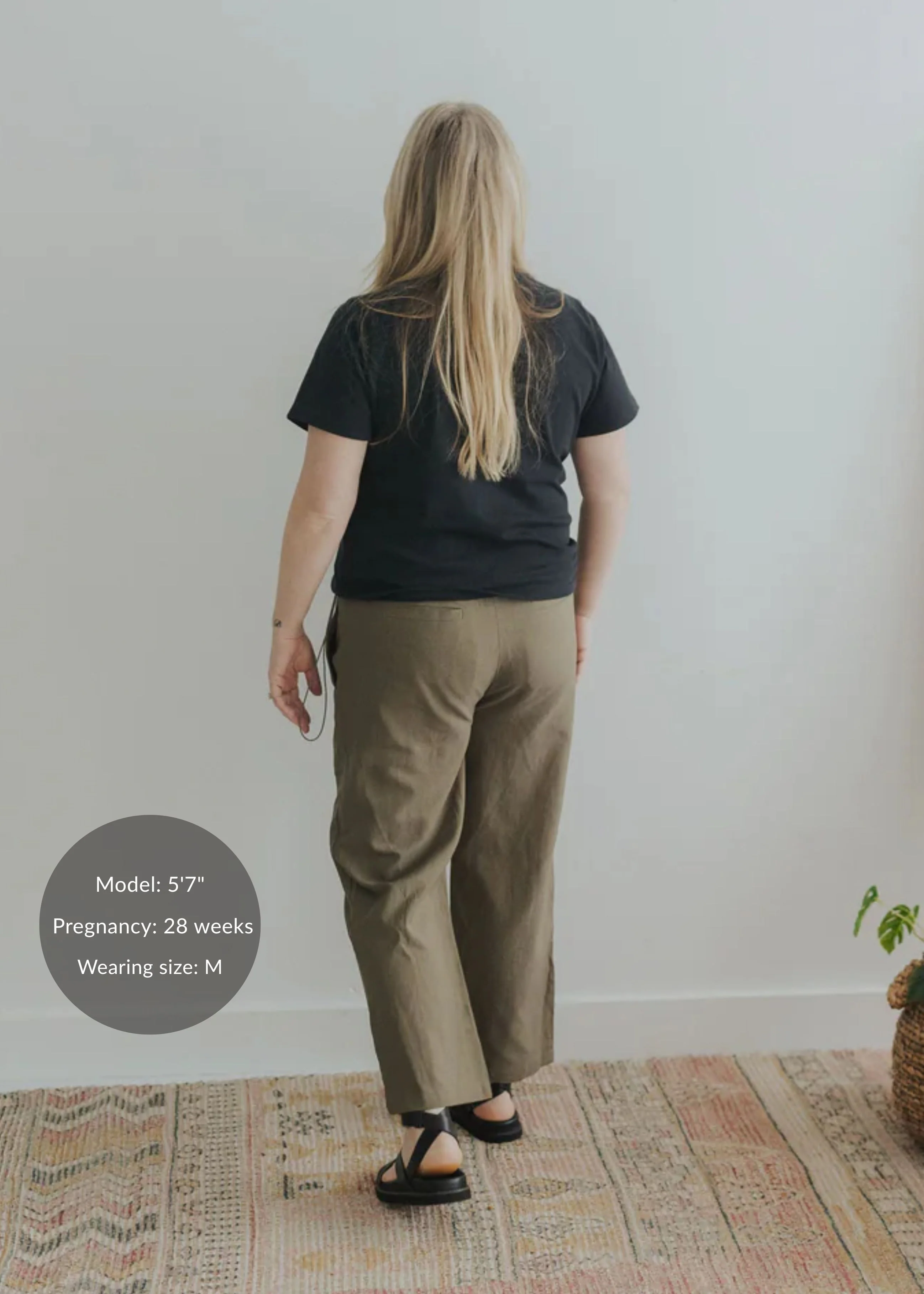 Adjustable Side Drawstring Pant in Cotton/Linen - Image 4