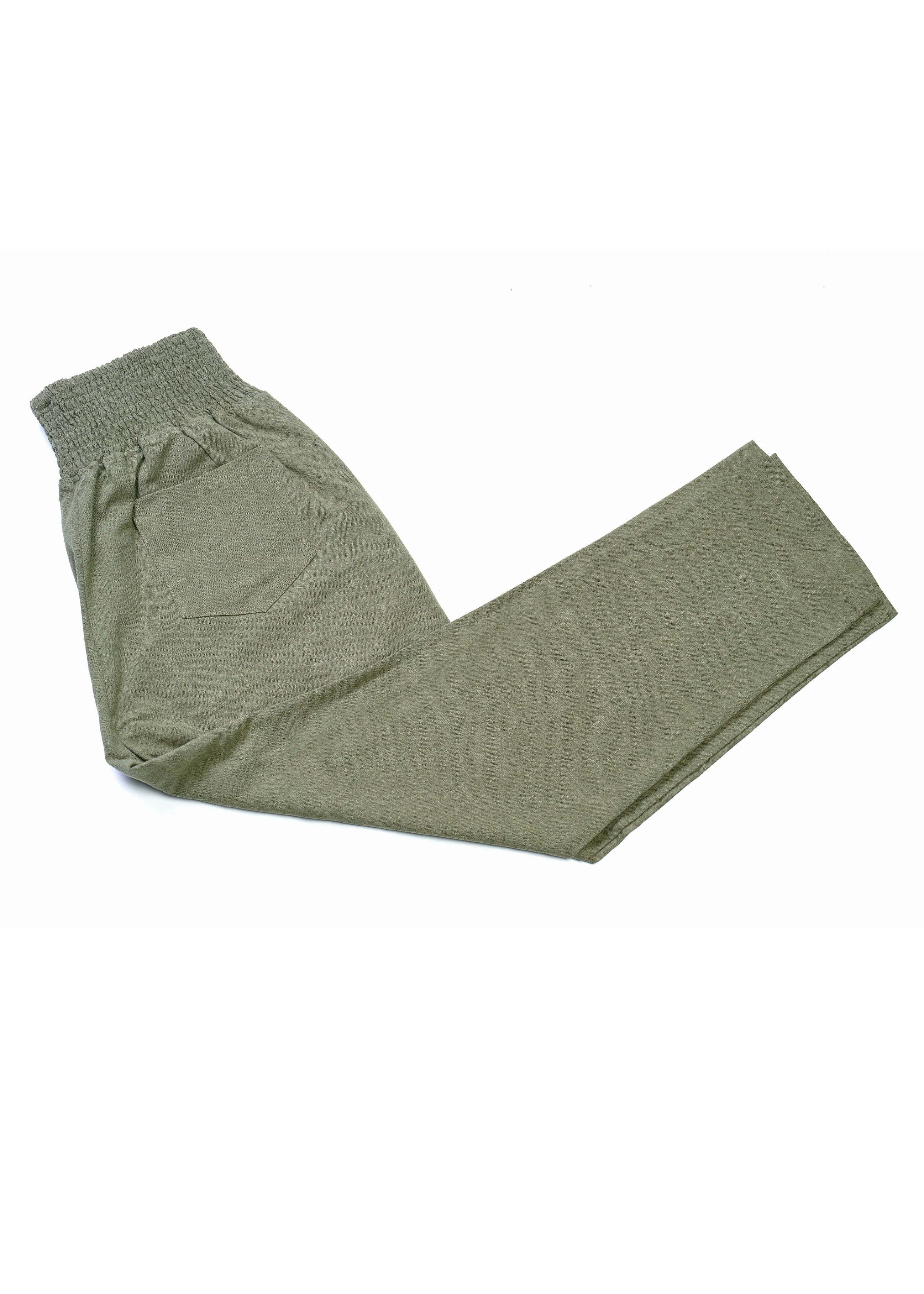 Everyday Smocked Linen Pant - Extended Inseam - Image 3