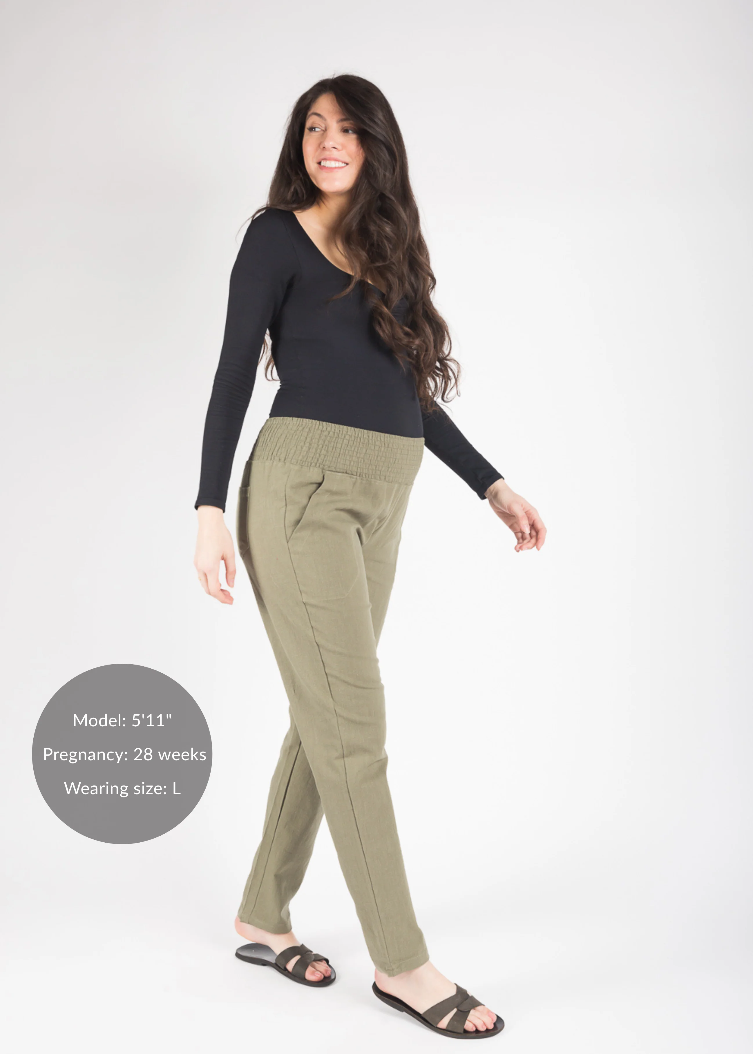 Everyday Smocked Linen Pant - Extended Inseam - Image 5