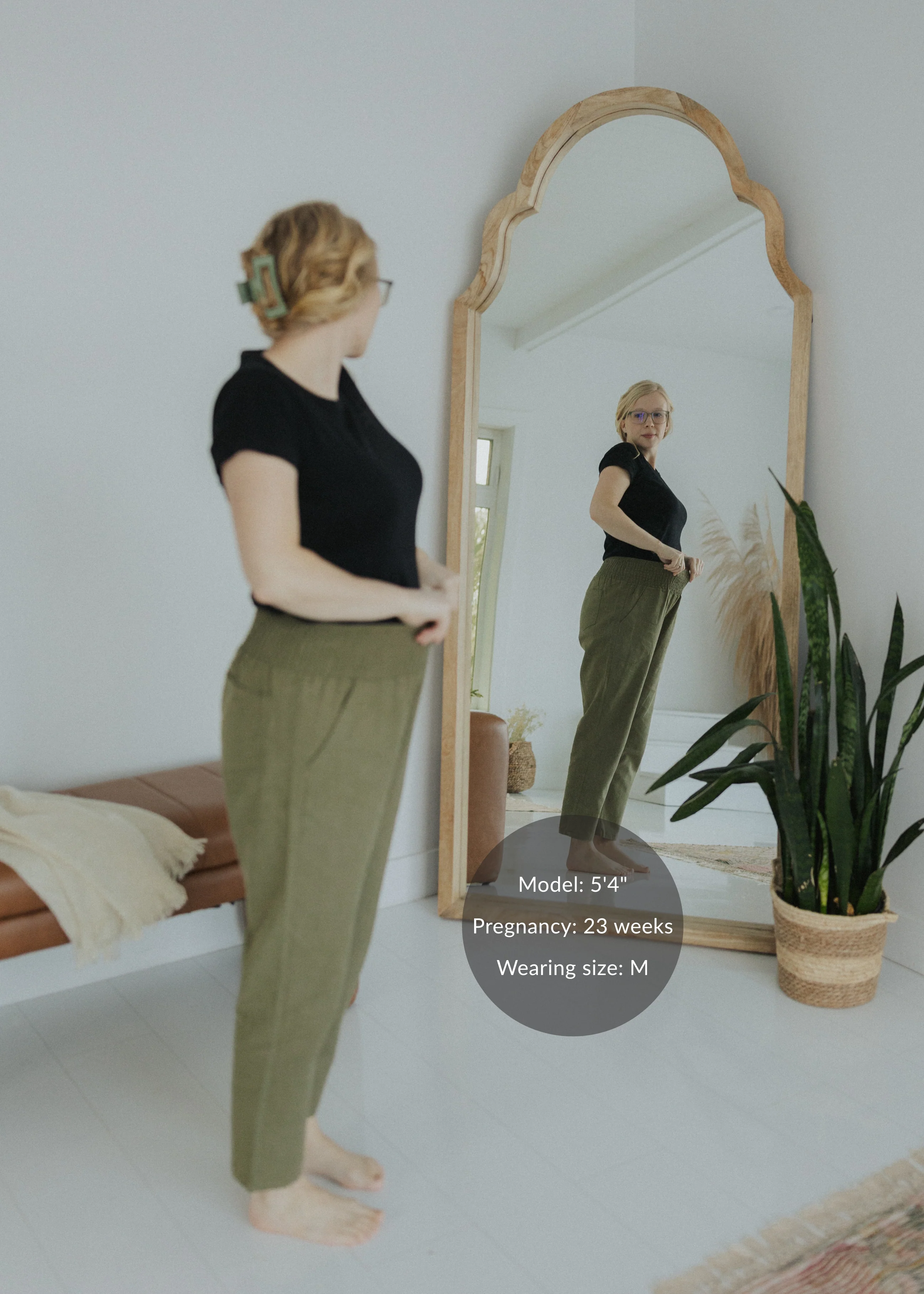 Everyday Transitional Smocked Linen Pant - Image 9