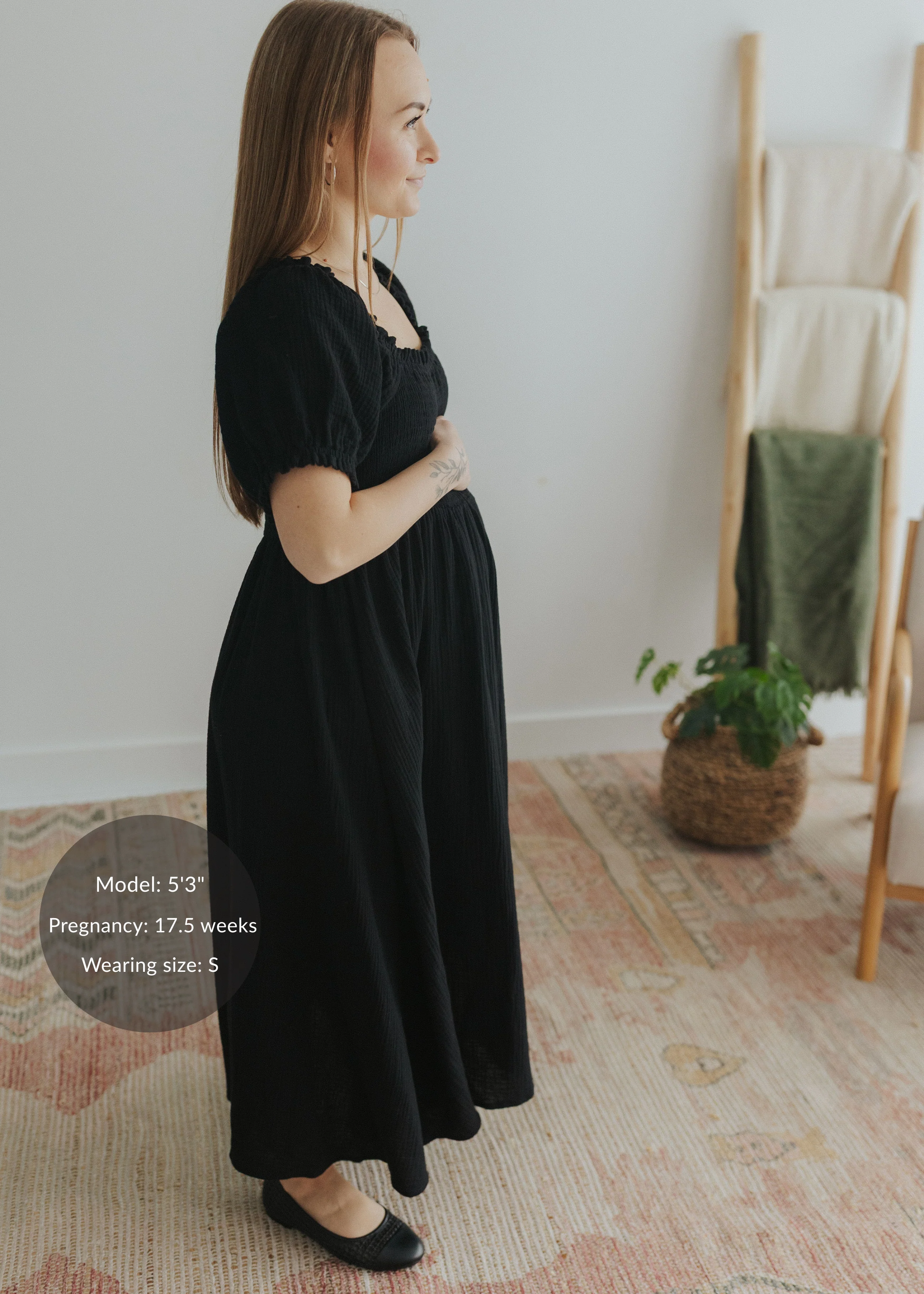 Romantic Square Neck Dress in Cotton Gauze - Image 3