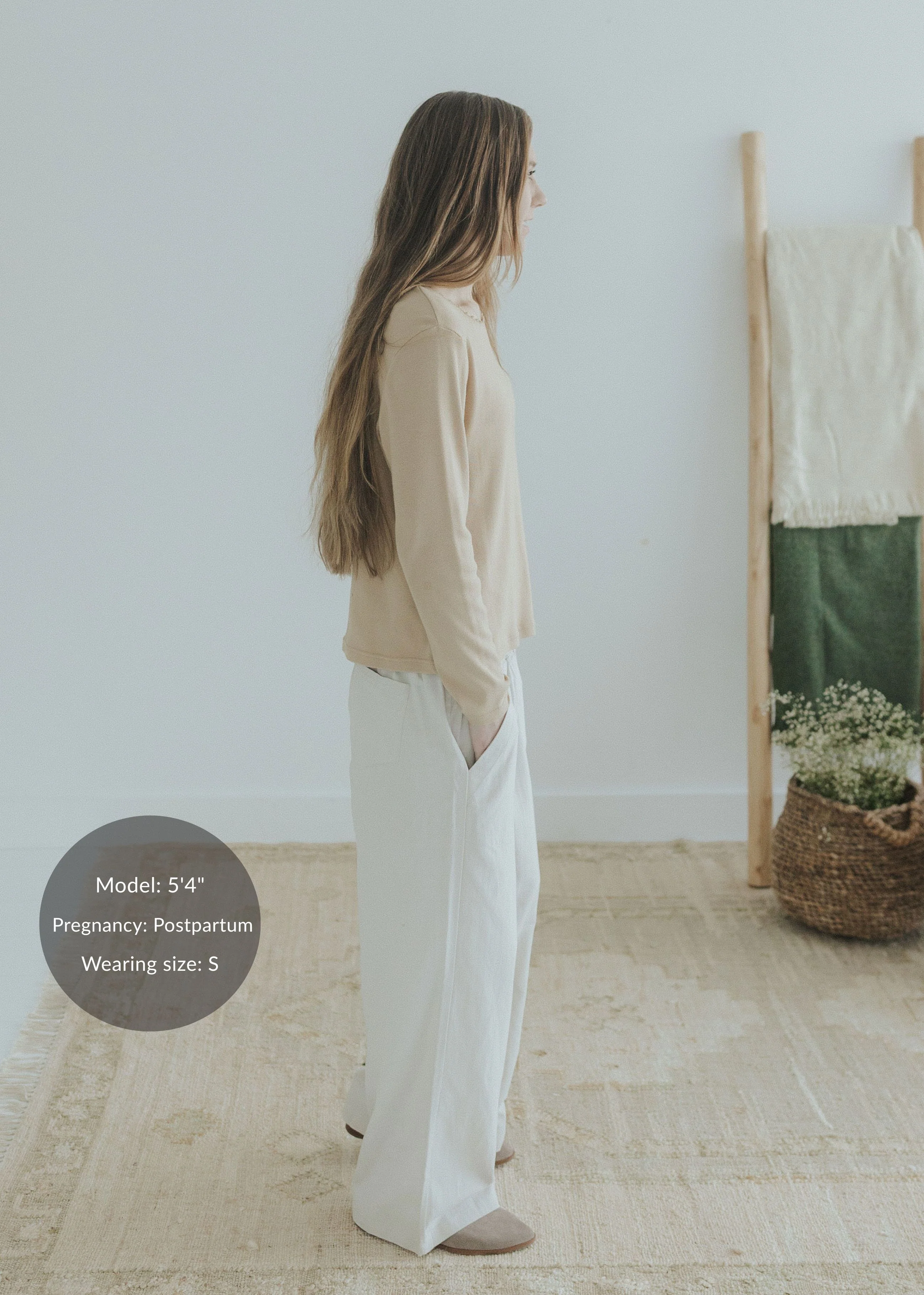 Wide Leg Flow Pant in Cotton/Linen - Image 3